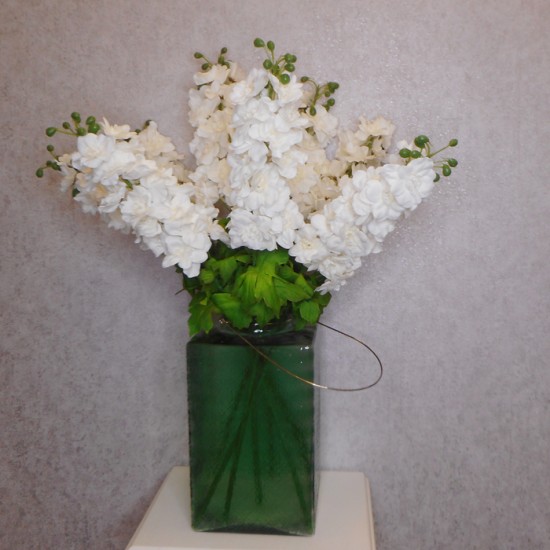 Artificial Larkspur Delphiniums Cream 78cm Artificial Flowers